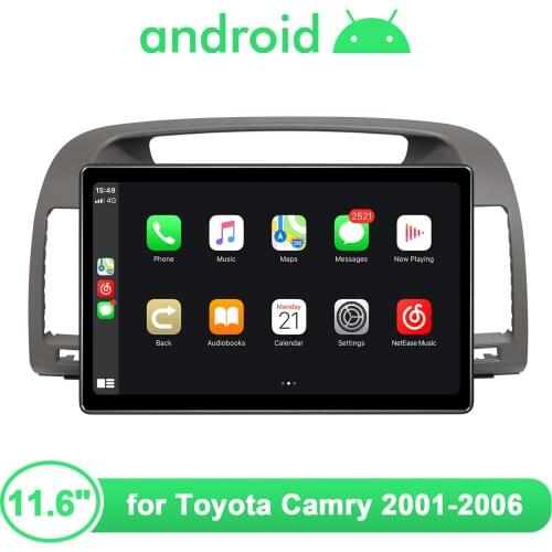 New Joying Android 10.0 I Din 11.6 Inch car stereo Player GPS Navigation WiFi Bluetooth For Toyota Camry 2001-2006 Video Player