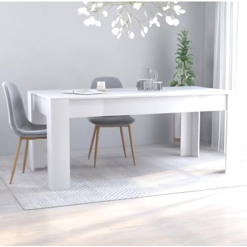 Dining Table White 70.9"x35.4"x29.9" Chipboard