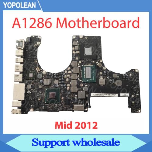 Original Tested A1286 Motherboard for MacBook Pro 15" A1286 Logic Board 820-3330-B 2.3Ghz 2.6GHz Core i7 2012 year