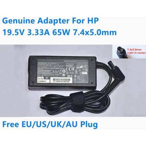 Genuine 19.5V 3.33A 65W 677770-003 HSTNN-LA15 AC Adapter For HP ELITEBOOK 820 740 850 840 G2 ENVY 14 Laptop Power Supply Charger
