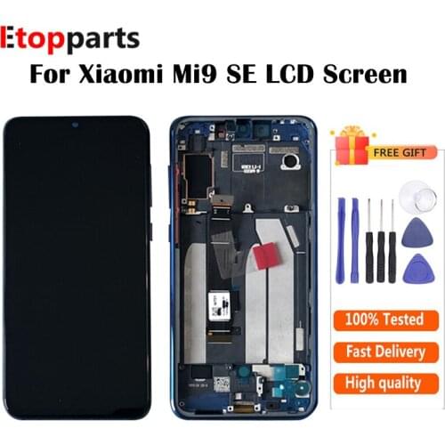 OLED For Xiaomi Mi 9 SE Mi9 SE LCD Display Touch Screen Digitizer Assembly + Frame Free Shipping
