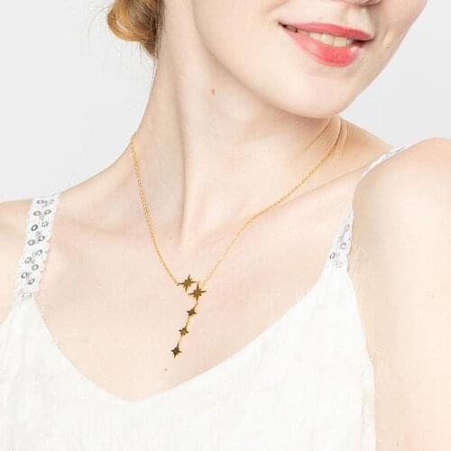 925 Sterling Silver Fine Jewelry Tiny Delicate Multiple Starburst Necklaces for Women Girls Birthday Gifts 6pcs Lot Wholesale