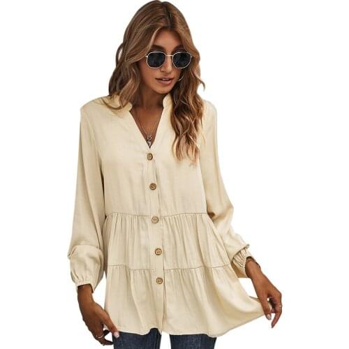 Christian Shirt Women Loose Womens Clothing Autumn And Winter In V Neck Shirt Female One Product Dropshipping HOT