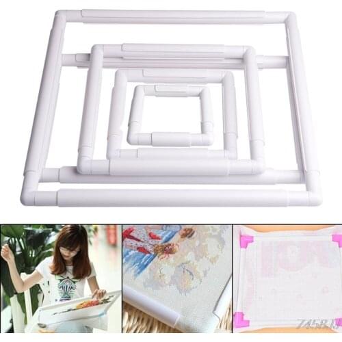 Handhold Square Shape Embroidery Plastic Frame Hoop Cross Stitch Craft DIY Tool G03 Drop ship