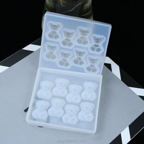 Silicone Little Bears Mold DIY Jewelry Making Pendant Aromatherapy Plaster Mould Epoxy Resin Handmade Art Crafts F05 21 Dropship