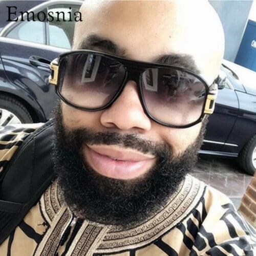 Retro Square Sunglasses Men Vintage Brand Designer 2021 Fashion OVERSIZE Sun Glasses Shades UV400 Flat Top Driving Women Eyeware