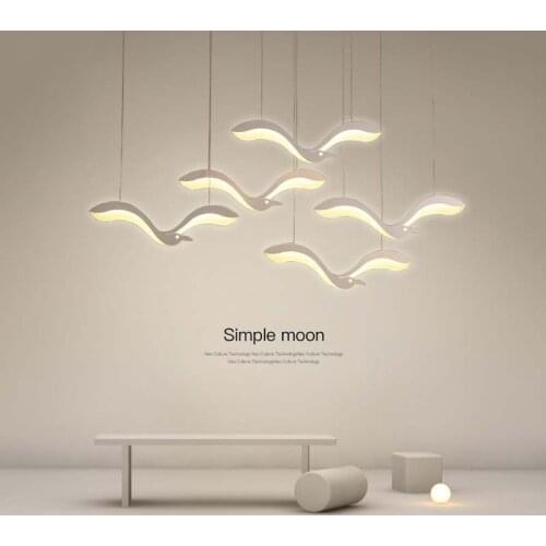 Modern creative Led Chandelie can be used in restaurant bar front kitchen chandelier personality seagull led chandelier