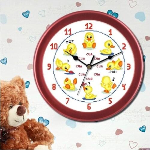 Embroidery Package Top Quality Cross Stitch Kits Twelve Ducks Has Clock Free Shipping