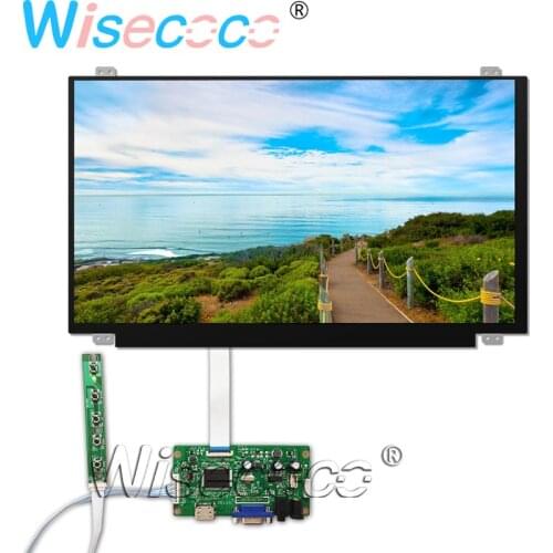 Wisecoco 15.6 inch FHD 1080P Matte LCD Screen Slim Display eDP 30 pins with EDP VGA HDMI Earphone Driver Board Raspberry pi