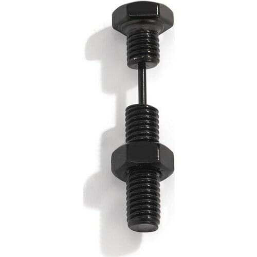 POTCET Womens Stainless Steel Screw Titanium Steel Stud Earrings Geometric Fashion Hip Hop Personality Travel Memorial Jewelry