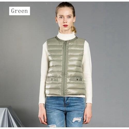New style women cotton down Vest short black warm womens coats red fashion oversized leisure duck down pink pure color Overcoat