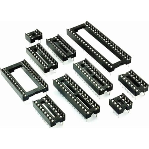10pcs Square hole IC Sockets DIP6 DIP8 DIP14 DIP16 DIP18 DIP20 DIP28 DIP40 Connector DIP Socket 6 8 14 16 18 20 24 28 40 pins