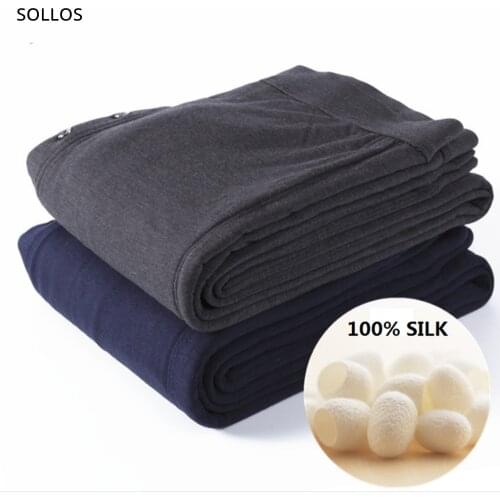 100% silk 5 layer warm winter thermal pants men women underwear mens thermal mens leggins warm trousers leggings fleece leginsy