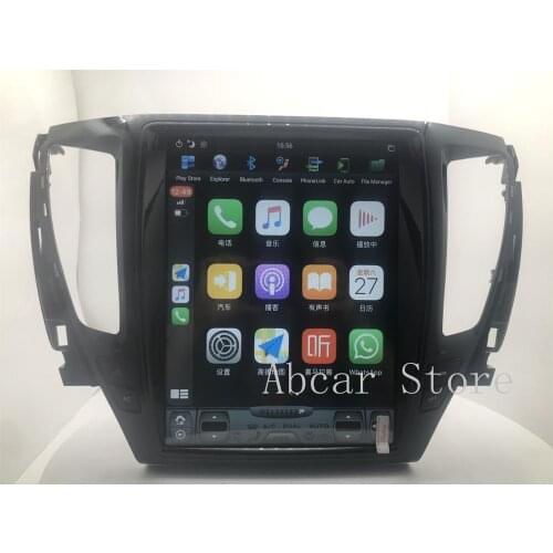 12.1'' Tesla style Android 9.0 Car dvd player GPS Navigation For Mitsubishi PAJERO 2016-2020 stereo radio PX6 CARPLAY IPS HDMI