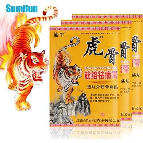 24pcs Tiger Blam Arthritis Plaster For Neck Back Cervical Knee Joints Muscle Pain Relief Chinese Herbal Analgesic Patches C2200