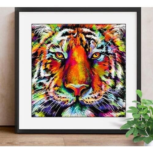 Full Square/Round Drill 5D DIY Diamond Painting Tiger Mosaic Cross Stitch Diamond Embroidery Animals Decoration Home