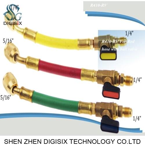 Free shipping R410 Heavy Duty Charging Hose dosing tube With Ball Valve R410-RV