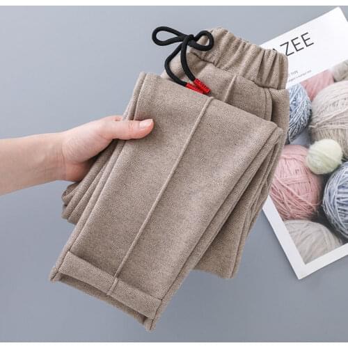 Girls Pant 3-15 Years Old Sold Casual Pants Korean Spring and Autumn Children Clothing Mid Drawstring Trousers for Girl 4 Colors