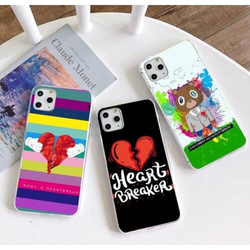 Kanye West Heart Break 808S Phone Case For iphone 12 11 Pro Max Mini XS Max 8 7 6 6S Plus X 5S SE 2020 XR Silicone Soft cover