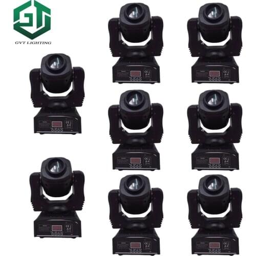 8pcs/lot 60W Led Spot 7 Gobos Moving Head Light DMX 9/11 Channels Master Slave Auto Run Sound-active music-controlled disco lamp