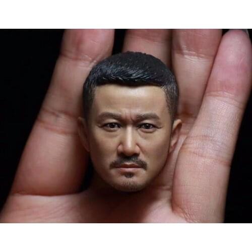 Wolf Warriors 1/6 Scale Wu Jing Head Sculpt KARATE KID Asian Male Soldier Head Carving Model Toy