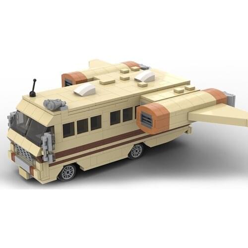 MOC Classic Car with Wing Building Block Model Spaceballs Eagle-5 Rocket Flying Vehicle Bricks Assemble DIY Toys Children Gifts