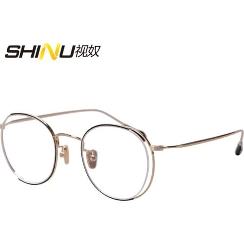 Round Glasses Optical Frame Round Spectacle Frames Plain Mirror Eyewear Erkek Gozluk Women Men Prescription Myopia Eyewear Frame