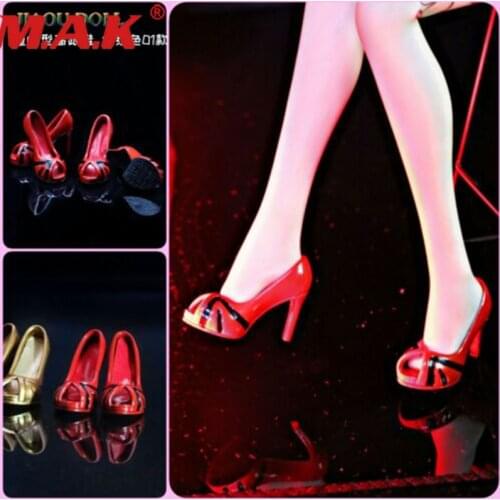 Doll model 1:6 clothing womens shoes high heels fish mouth shoes trendy 12-inch womens dolls are available in sotck