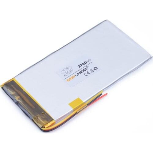 Best battery brand 4555107 battery li polymer battery 2700MA battery for GPS player for tablet PC MP5 Speaker toys GPS