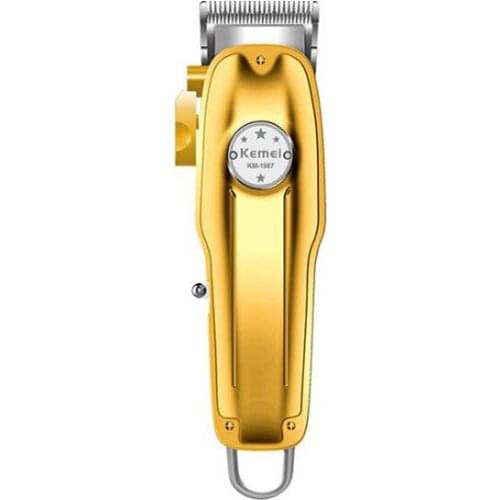 Kemei hair trimmer KM-1987pg USB rechargeable hair clipper oil head clipper carving hair line clipper white push haircut machine