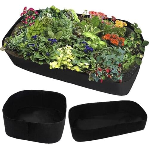 1PC Garden Vegetables Increase Seedling Cultivation Bag Reusable Felt Vegetable Planting Bag Square Garden Cultivation Bag