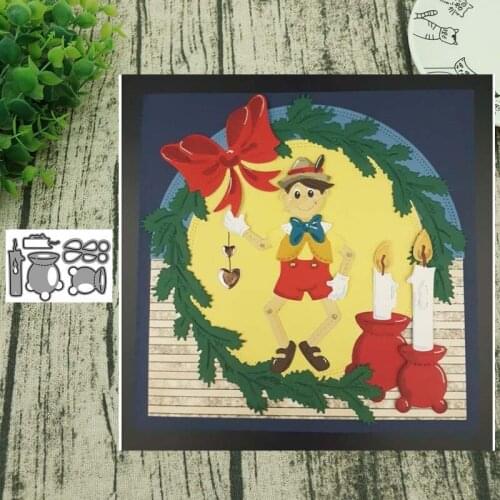 Metal Cutting Dies Christmas candle for Scrapbooking Steel Craft Die Cut Embossing Paper Card Album Stencil