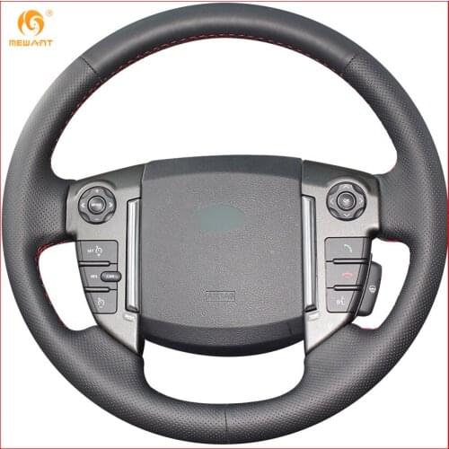 MEWANT Black Artificial Leather Car Steering Wheel Cover for Land Rover Freelander 2 2013-2015 Interior Accessories Parts