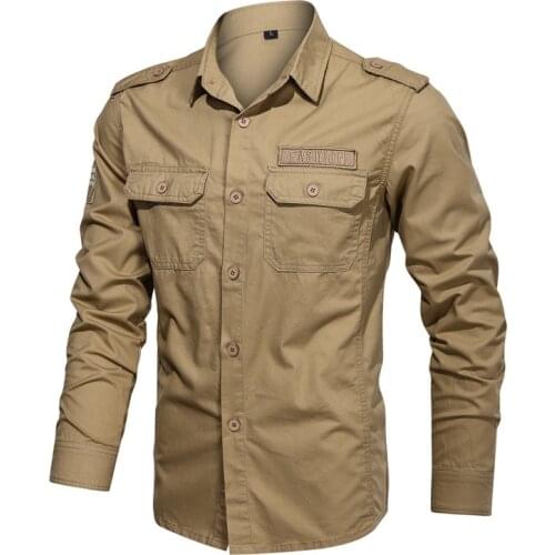 2020Spring mens shirt long-sleeve tops plus size casual shirt Fashion stitching Solid color single breasted button blouse S-6XL