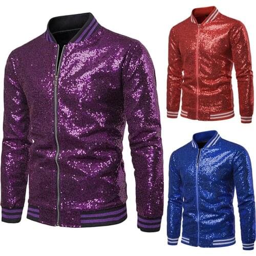 Men Shiny Blazers Gold Sequin Glitter Suit Jackets Male Nightclub One Button Suit Blazer DJ Stage Blazers