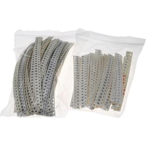 2300Pcs SMD 0805 (0Ω-10MΩ) 50 Value Resistor + (2.2pf-1uf) 40 Value Capacitor kit set