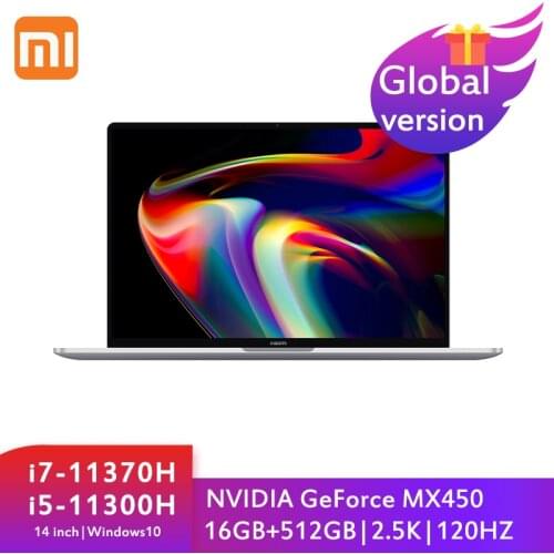 Xiaomi Mi Laptop Pro 14 i7-11370H/i5-11300H MX450 14 Inch 2.5K Super Retina Screen Notebook 16GB DDR4 512GB SSD Office Game PC