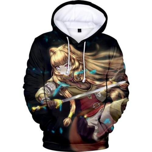 Newest 3D Anime The Rising Of The Shield Hero Hoodies Men/women Spring Autumn Hoodie Cartoon Long Sleeve Kids Children Tops