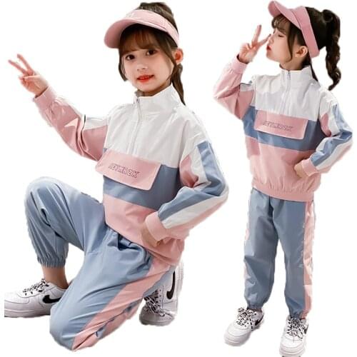 Autumn Girls Clothing Sets Fashion Children Clothing Girl Sports Suit Tracksuit Outfits Hooded Sweatshirt Coat Pant Clothes Set