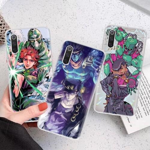 JoJo Bizarre Adventure Anime Silicon Phone Case For Xiaomi Note 10 Mi 11 9 8 CC9 10T 9T 5X 6X A3 A2 A1 Lite Pro Poco F1 X3 Cover