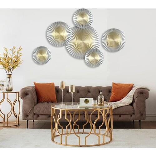 Modern Wood Round Shape Wall Sticker Ornaments Restaurant Bar Wall Hanging Crafts Home Livingroom Wall Mural Accessories Decor