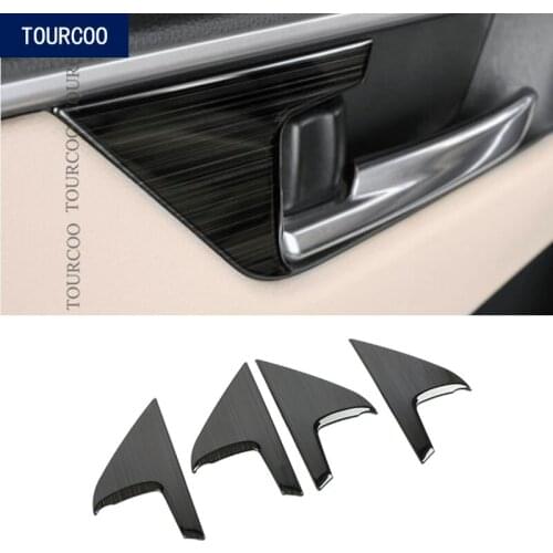 Car Styling Molding Trim Interior Door Handle Trim Cover Sticker for Toyota RAV4 2019 2020