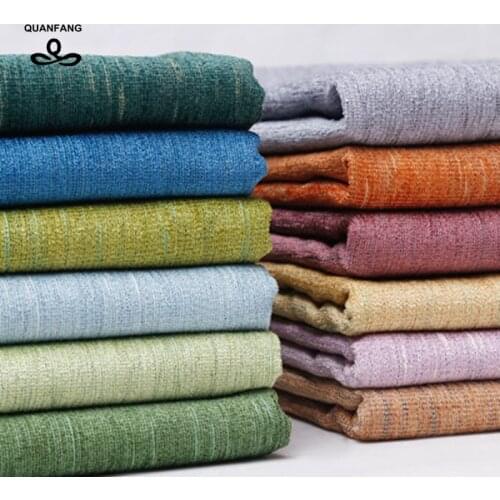 QUANFANG 24 colo,Curtain cloth,Cotton Linen polyester Fabric For/Sewing Sofa,Table Cloth/Furniture CoverCushion 50cmx280cm/piece