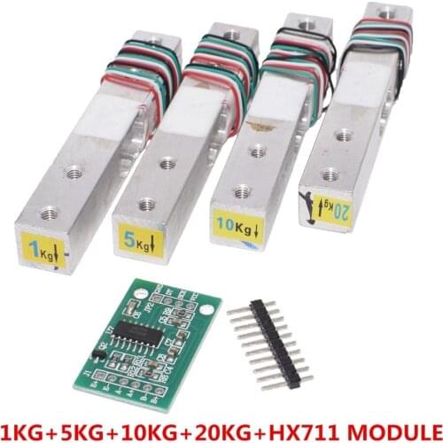 Load Cell 1KG 5KG 10KG 20KG HX711 AD Module Weight Sensor Electronic Scale Aluminum Alloy Weighing Pressure Sensor