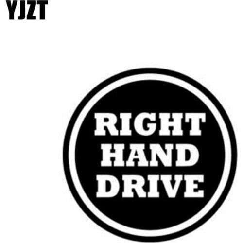 YJZT 10.4CM*10.4CM RIGHT HAND DRIVE Vinyl Decal Personality Car Sticker Black/Silver C10-01835