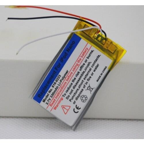 Battery Replacement 330mAh Li-ion Battery for iPod Nano 1 gen MP3 1GB 2GB 4GB with repair tools