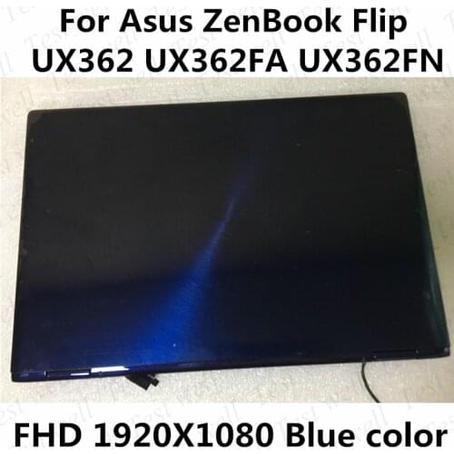 Test well 13.3'' inch Assembly For Asus ZenBook Flip UX362 UX362FN UX362FA Laptop LCD Panel Touch Screen assembly FHD 1920*1080