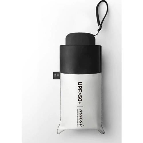 Parasol Rain Umbrellas Pocket Umbrellas Mini Bag Blacking Coating Rain and Sun UPF50+ Flat for Women Ladies Small Compact XX