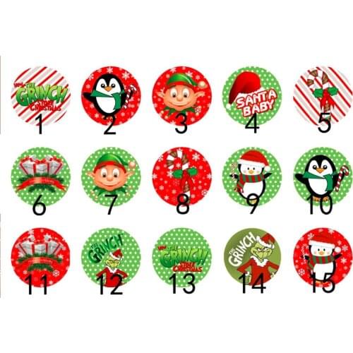 2019 Handmade 10~25mm Colorful picture Christmas Round Glass Cabochons for Necklace Decoration and Phone Chain Accessaries60/219