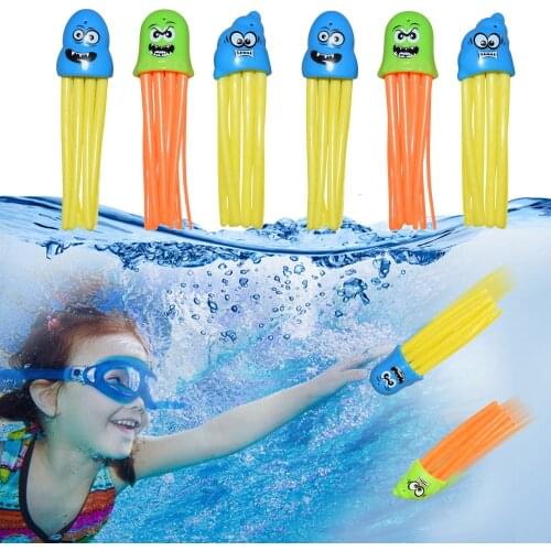 6Pcs Children Swimming Octopus Pool Diving Toys Children Funny Octopus Play Water Toys Underwater Training Fun Bath Toys 2020